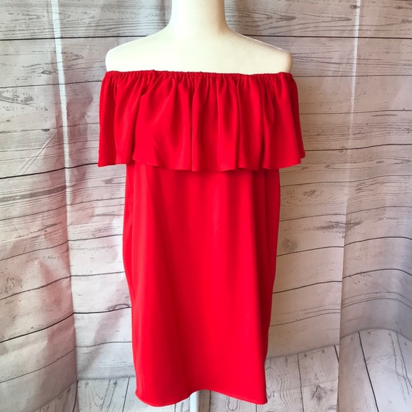 Forever 21 Dresses & Skirts - Red off the shoulder dress